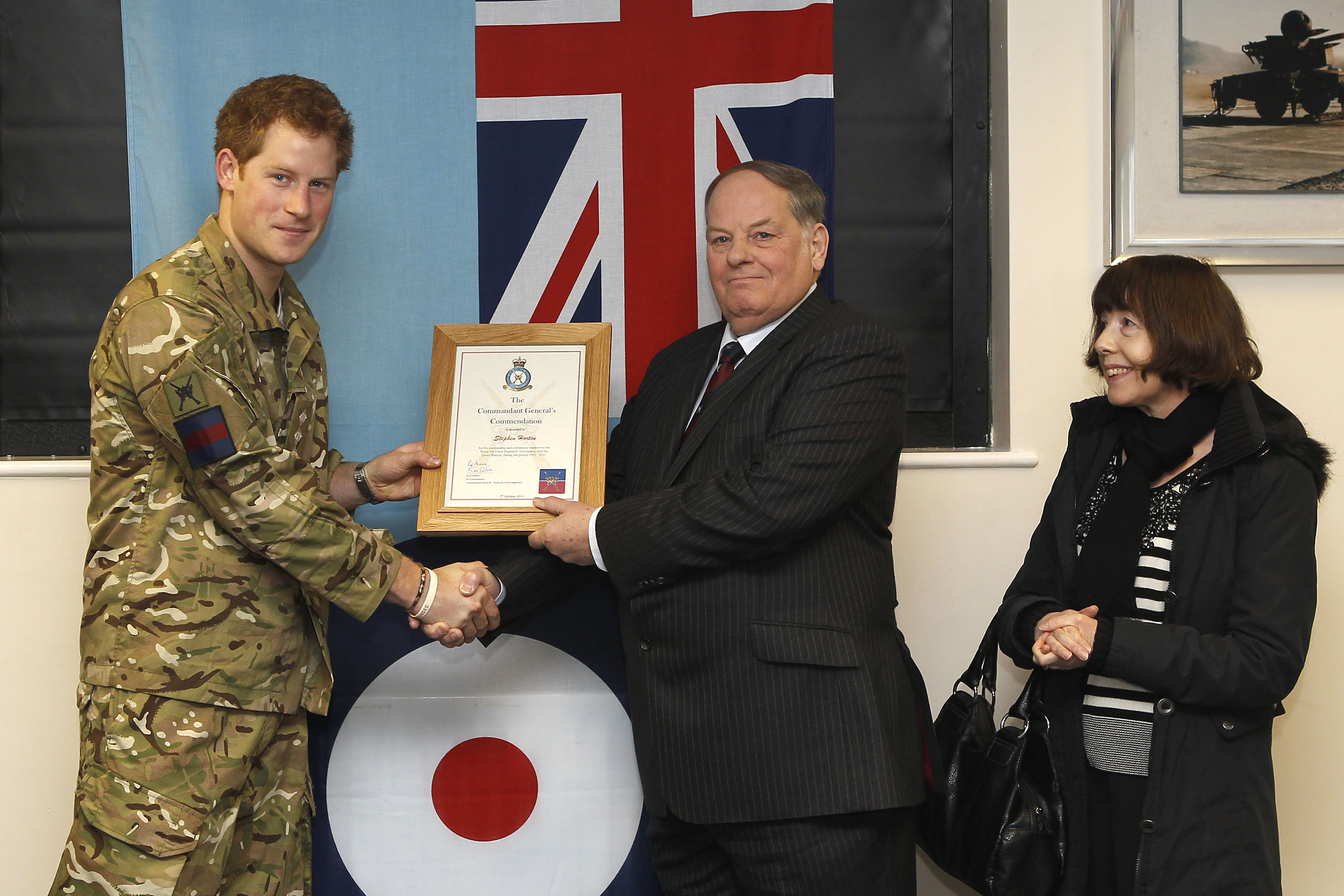PRINCE HARRY VISITS RAF HONINGTON