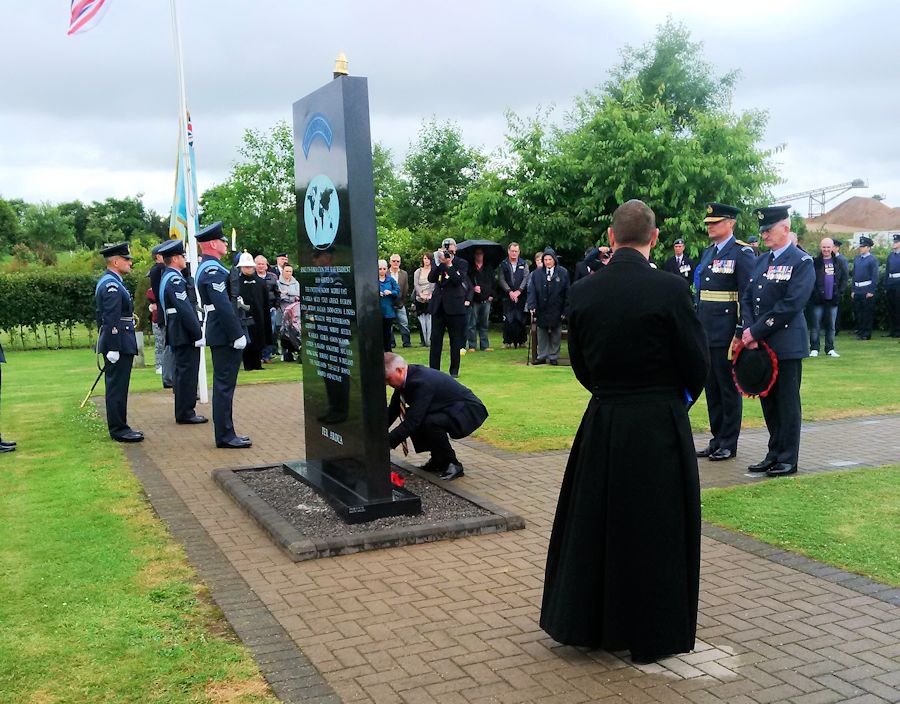 National Chairman, laying the Assoc wreath at the RAF Regt Memorial at the NMA
