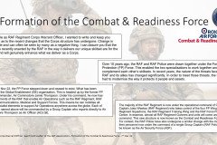 Formation of the Combat & Readiness Force